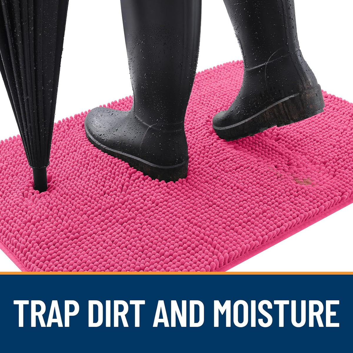 OLANLY Dog Door Mat for Muddy Paws 47x20, Absorbs Moisture and Dirt, Absorbent Non-Slip Washable