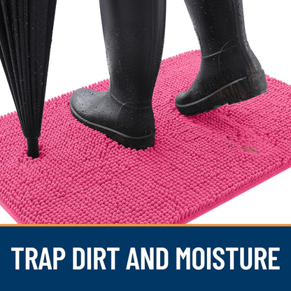 OLANLY Dog Door Mat for Muddy Paws 47x20, Absorbs Moisture and Dirt, Absorbent Non-Slip Washable