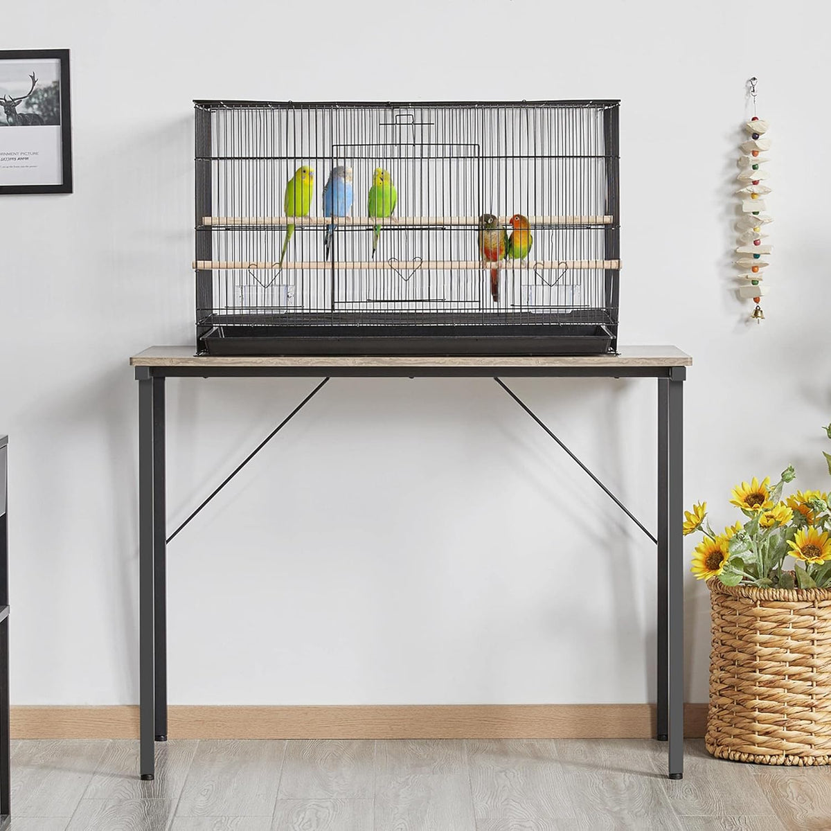 Yaheetech 30'' Length Flight Bird Cage Iron Flight Parrot Cage for Small Parrots Parakeets