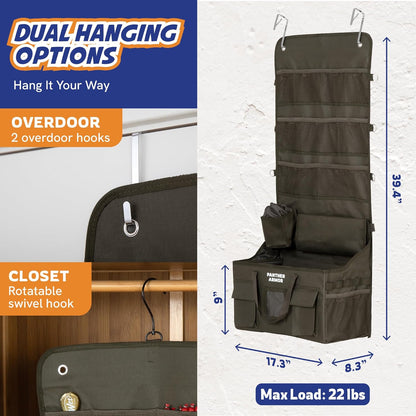 Panther Armor Dog Travel Bag Hanging Dog Organizer & Pet Storage Tote Bag for Supplies | Waterproof