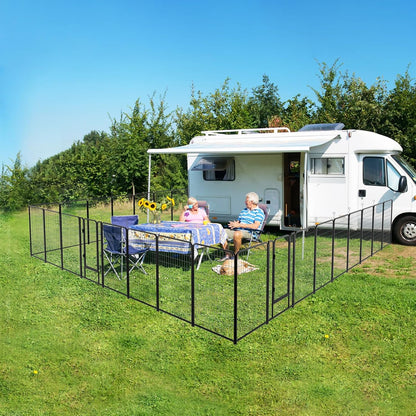 Dog Playpen Outdoor Extra Wide 24 Panels Heavy Duty Dog Fence 50" Height Anti-Rust with Doors