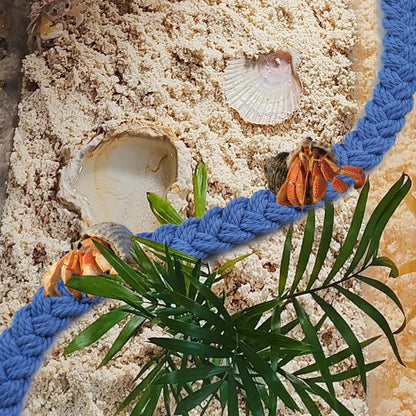 2PCS Hermit Crab Climbing Toys,Hermit Crab Rope Ladder Decor Reptile Hanging Vines Toys Hermit Crab