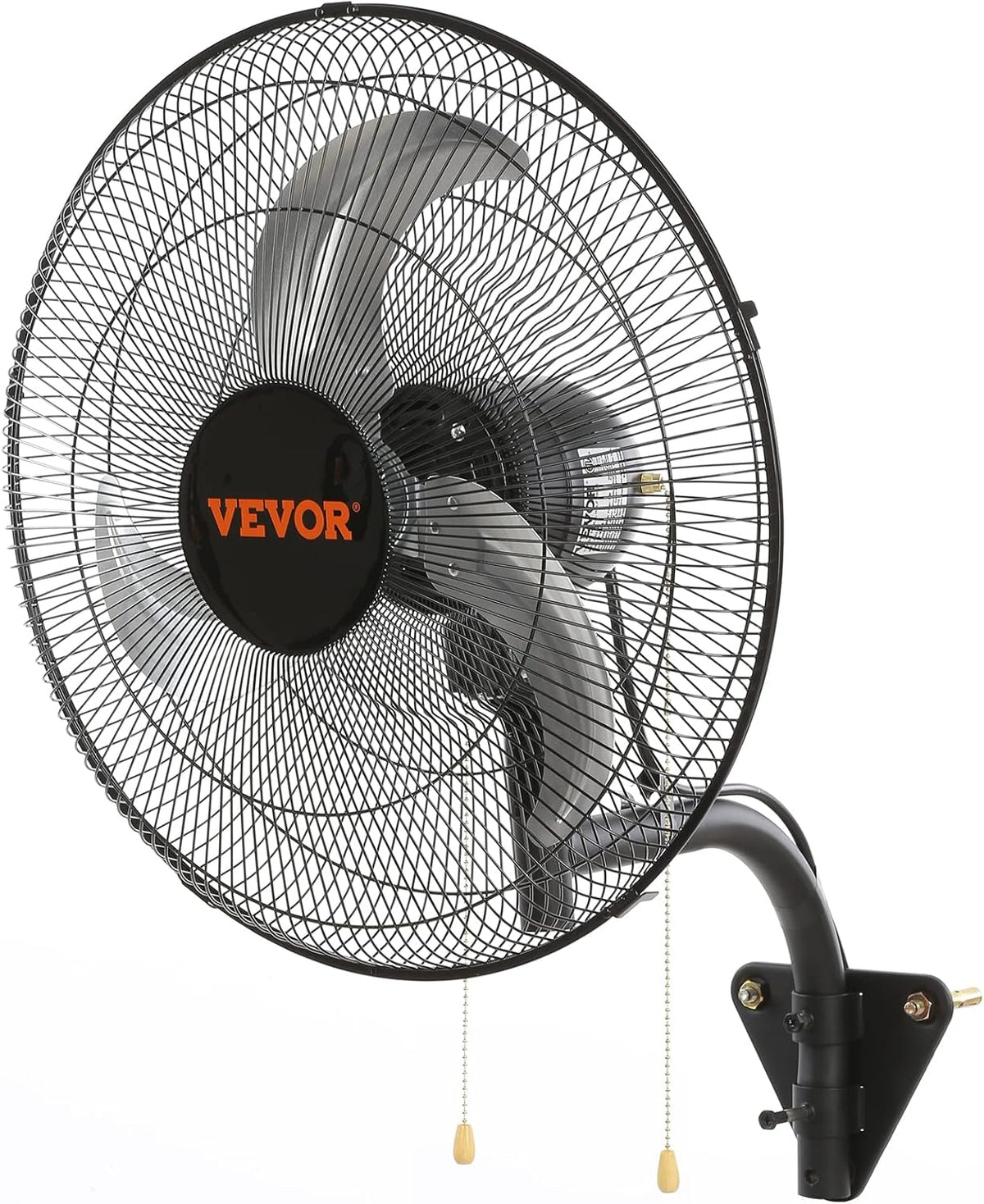 VEVOR 18 inch Wall Mount Fan Oscillating, 3-speed High Velocity Max. 4000 CFM Industrial Wall Fan