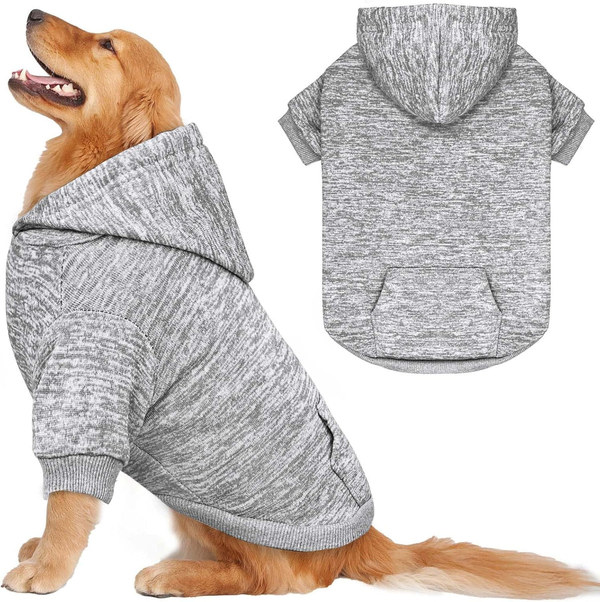 Dog Sweaters for Large Dogs Hoodie Fleece Dog Sweater Soft Clothes Sweatshirt with Pocket Hoodie