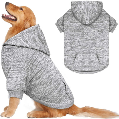 Dog Sweaters for Large Dogs Hoodie Fleece Dog Sweater Soft Clothes Sweatshirt with Pocket Hoodie