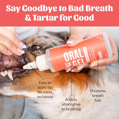 SKOUT'S HONOR Peanut Butter & Bacon Oral Gel - Fights Plaque and Tartar, Freshens Breath Fast, No