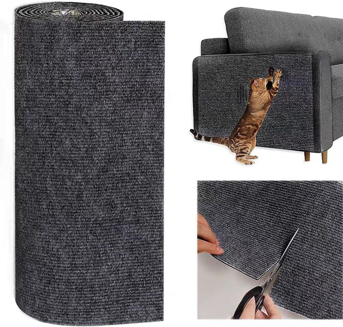 Cat Scratch Couch Furniture Protector, Adhesive Cat Scratch Pad Deterrent for Furniture, DIY