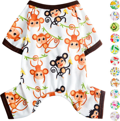 Dog Pajamas Pjs Summer Fall Dog Clothes for Small Dogs Girl - Boy - Medium Size Dogs, Soft Stretchy
