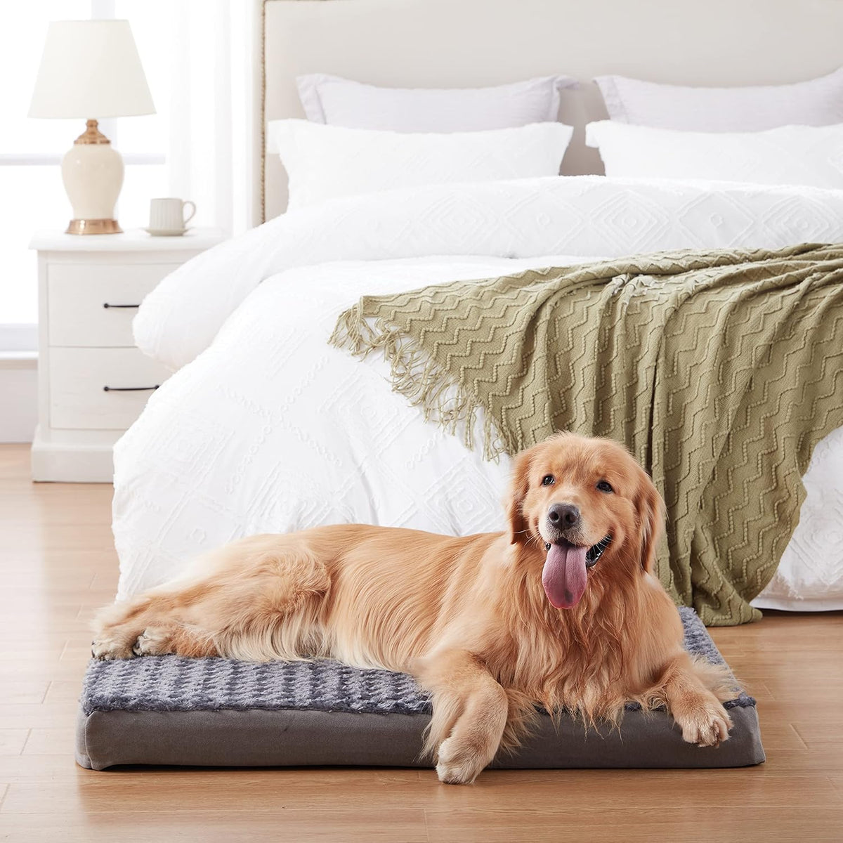 Orthopedic Memory Foam Dog Bed, Cooling Dog Beds for Extra Large Dogs -Waterproof Pet Bed for Crate