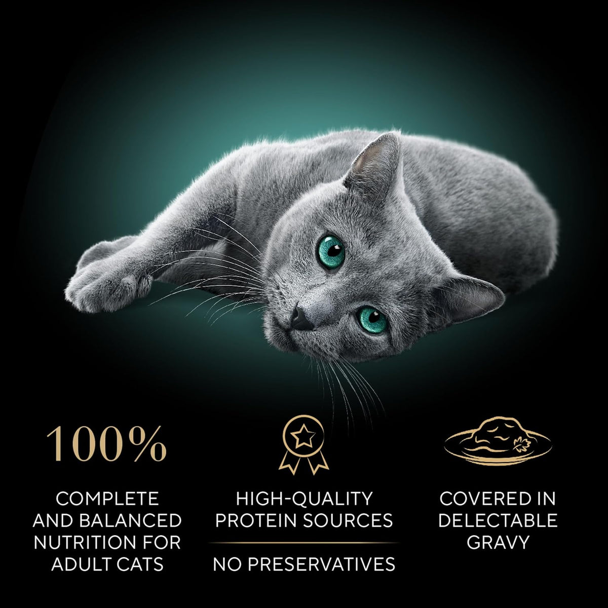 Sheba Gravy Indulgence Adult Wet Cat Food Beef Entree in Extra Gravy, 2.6 oz. Twin-Pack Trays (24