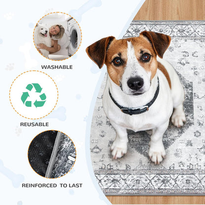 Lahome Reusable Washable Puppy Pads - 2 Pack Super Absorbent & Waterproof Dog Training Mats for
