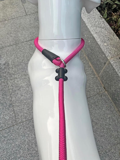 Slip Lead Dog Leash，Strong Nylon Rope Leash and Padded Handle,No Pull Outdoor Walking Training Lead