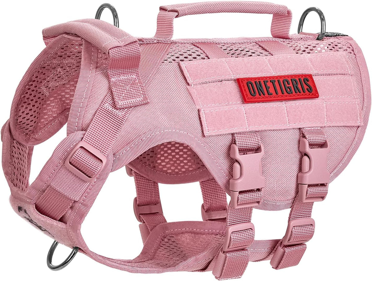 OneTigris Tactical Dog Harness for Small Dogs, No Pull Small Dog Vest Harness with Handles