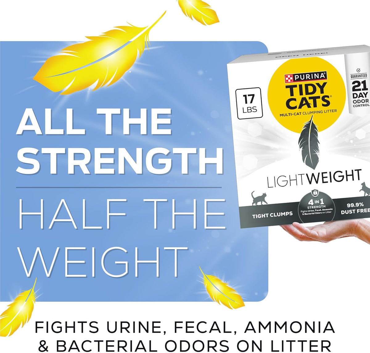 Purina Tidy Cats LightWeight 4-In-1 Strength Multi-Cat, Odor control, Clumping, 99.9 Percent Dust