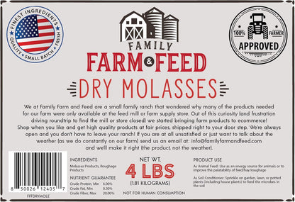 | Dried Molasses Food | Soil and Pet | Young and Adult | Granular | 4 Pounds