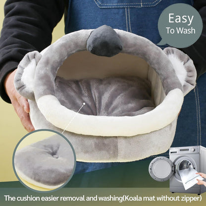 JanYoo Warm Bunny Bed for Rabbits Outdoor Cage Hideout Hut Tent Cave Tunnel Cute House Cotton