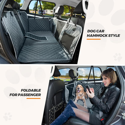 Back Seat Extender for Dog,Waterproof Hard Bottom Dog Car Seat Cover for Back Seat