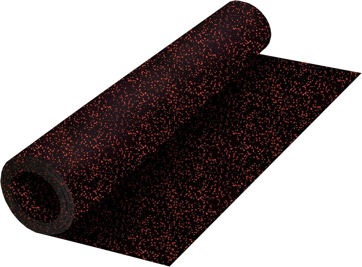 Playsafer Genaflex Rubber Gym Floor Mat, Heavy Duty Commercial Protective Gym Flooring Roll - 8mm