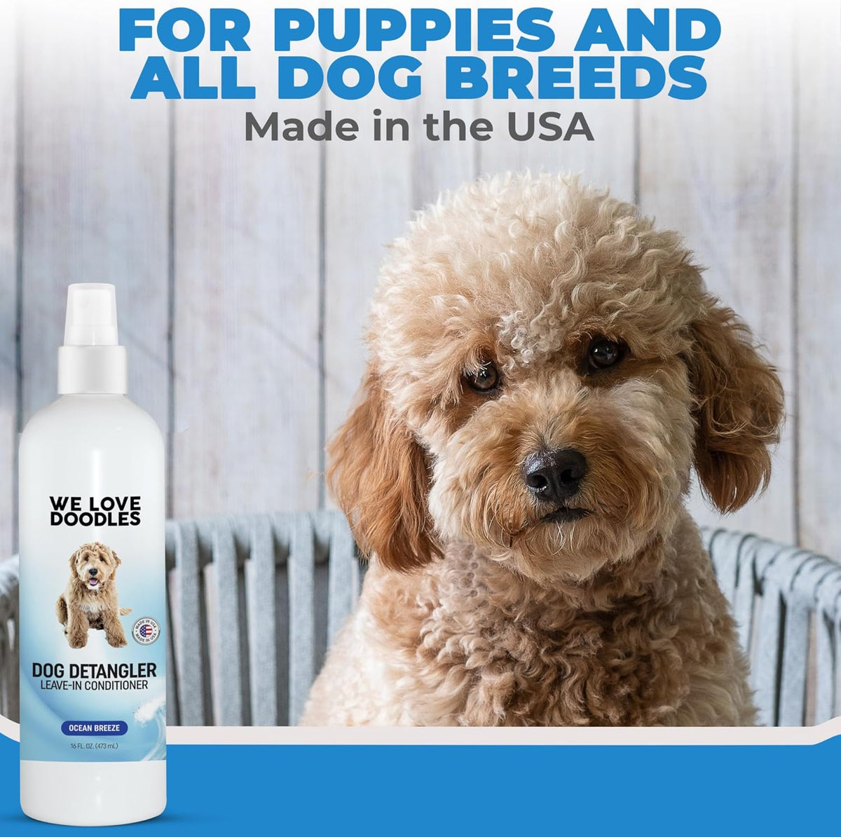 We Love Doodles Dog Detangler Spray - Leave-in Conditioner for Dogs - Dog Detangling Spray