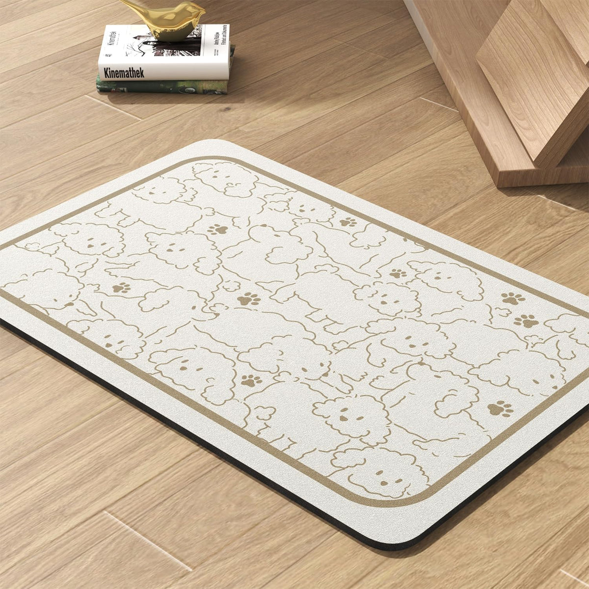 Pet Feeding Mat-Absorbent Dog Mat for Food and Water Bowl-No Stains Quick Dry Water Dispenser