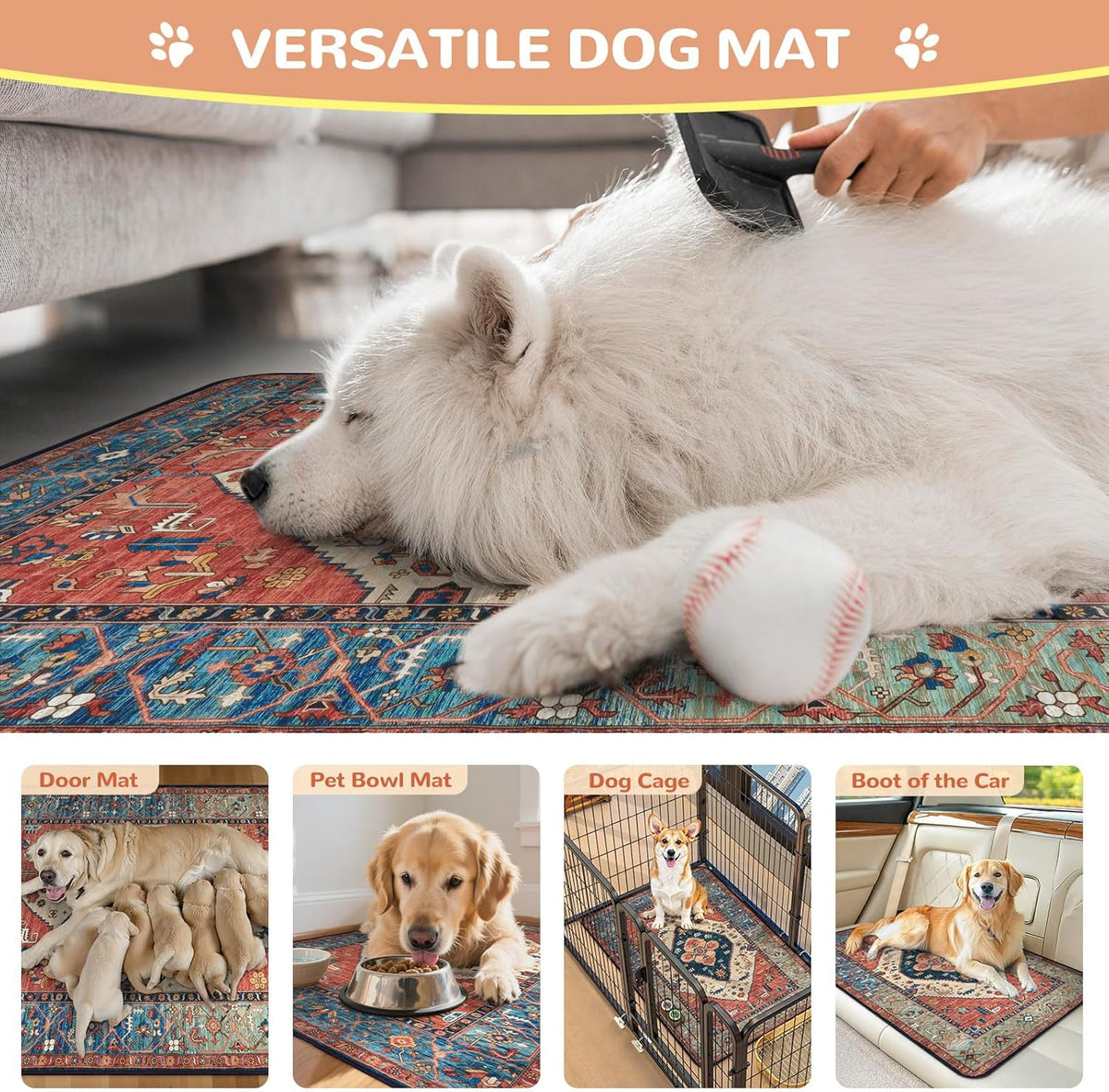 Lahome Super Absorbent Washable Pee Pads for Dogs - Secure Floor Protection - Non-Slip, Leakproof