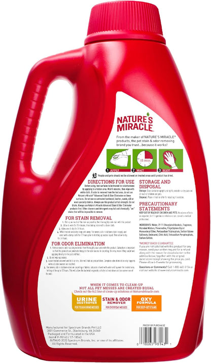 Nature’s Miracle Advanced Stain And Odor Eliminator for Dogs, Fresh Scent, Severe Mess Enzymatic