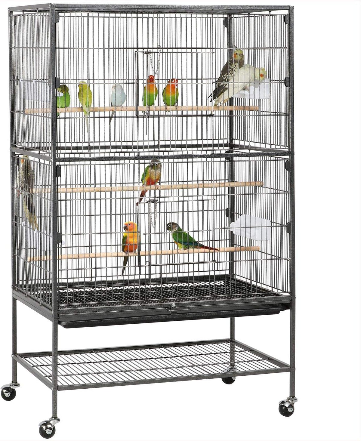 Yaheetech 52-inch Wrought Steel Standing Large Flight King Bird Cage for Cockatiels African Grey