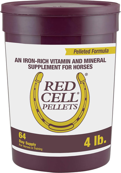 Farnam Horse Health Red Cell Pellets, Vitamin-Iron-Mineral Supplement for Horses, Helps Fill