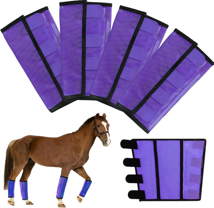 Mesh Horse Fly Boots Set of 4，Adjustable and Universal Loose Fitting & Non-Slip Horse Fly Leggings