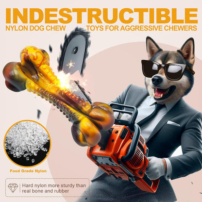 Dog Toys for Aggressive Chewers, Indestructible Dog Chew Toys for Large Medium Small Breed, Tough