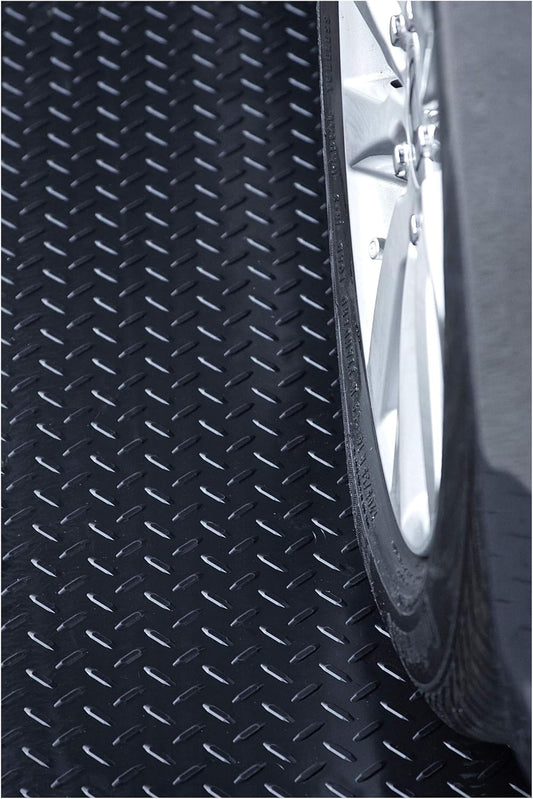 RESILIA Heavy Duty Garage Floor Runner & Protector Mat - Slip Resistant Diamond Plate PVC Mats