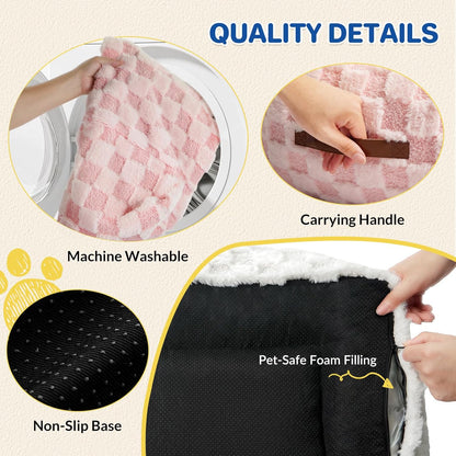 Cat Bed Cat Couch for Puppy and Kitten, Fluffy Dog Bed Medium Dogs Couch, Supportive Cats Sofa for