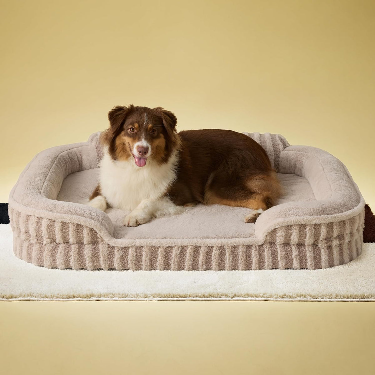 LE SURE Cute Dog Beds Large Sized Dog, Orthopedic Waterproof Large Pet Bed with Sides, Non-Slip
