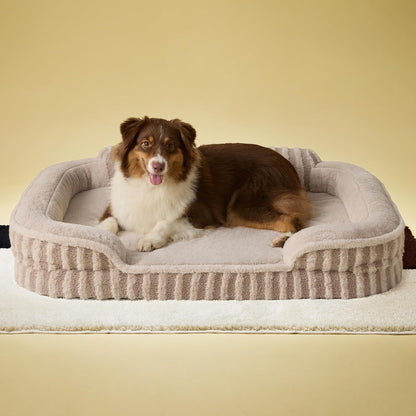 LE SURE Cute Dog Beds Large Sized Dog, Orthopedic Waterproof Large Pet Bed with Sides, Non-Slip