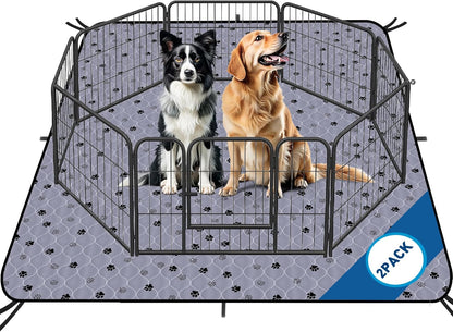 Fostanfly Washable Pee Pads for Dogs, 72"x72"-2 Pack Extra Large Reusable Potty Pads for Floor