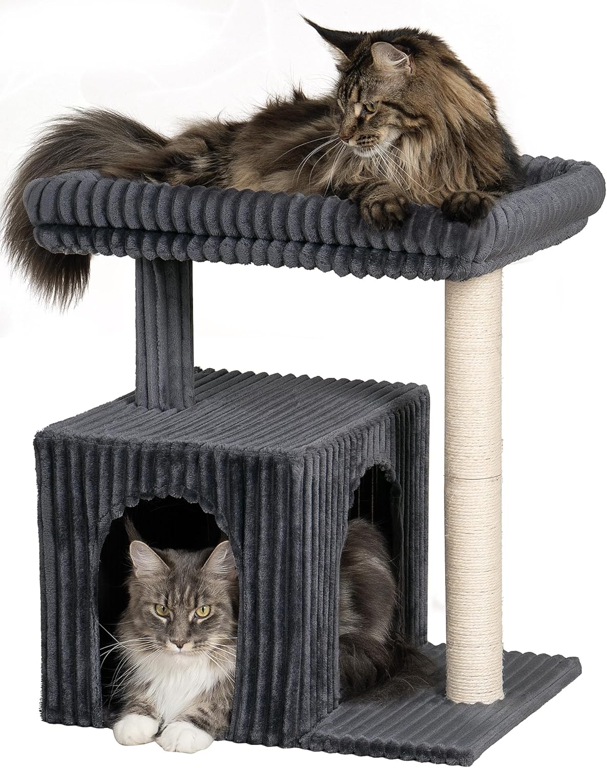 Cat Tree for Large Cat, 22.8” Cat Tower with Scratching Post, 20.9 * 15.7in Perch Bed for Adult