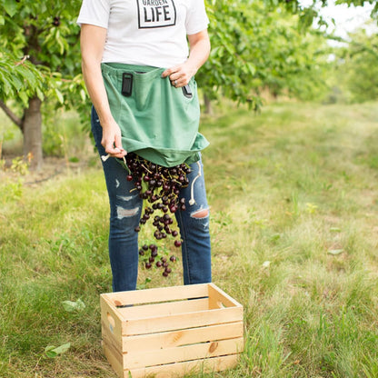 Roo Gardening Apron with Pockets & Harvesting, Picking Pouch - Adjustable, Water-resistant