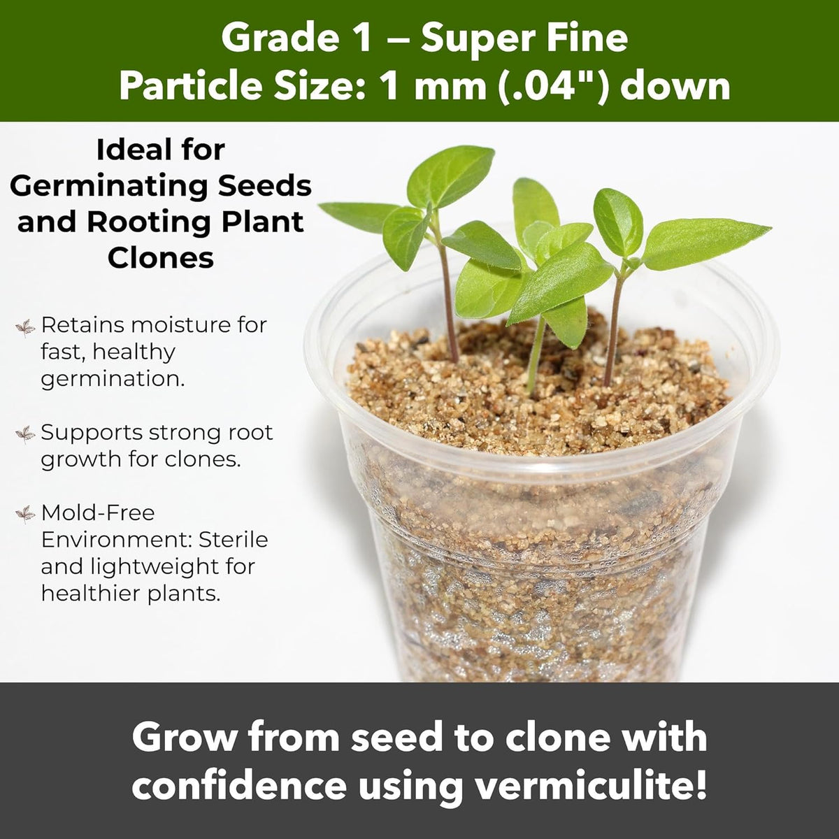 Organic Superfine Vermiculite for Indoor Gardening Plants and Mushrooms – Enhances Soil Aeration