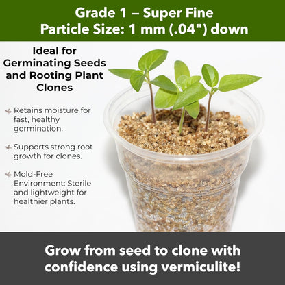 Organic Superfine Vermiculite for Indoor Gardening Plants and Mushrooms – Enhances Soil Aeration