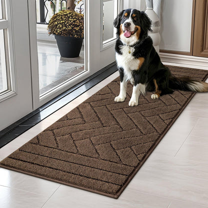 Tindbea Dog Mat for Muddy Paws,Absorbs Moisture Dirt Non-Slip Washable Mud Mat for Dogs,Soft Rubber