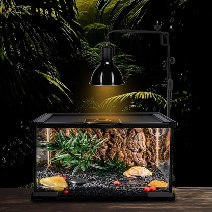 5.5 inch Dome Reptile Light Fixture Reptile Heat Lamp UVB Light Fixture for Bearded Dragon, Lizard