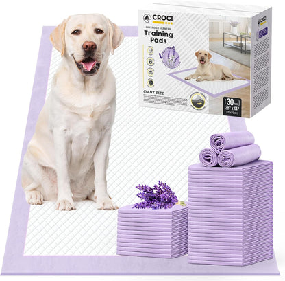 CROCI Dog Pads Extra Large 28x44in, Puppy Pads with Adhesive Tabs Super Absorbent Up to 12 Cups