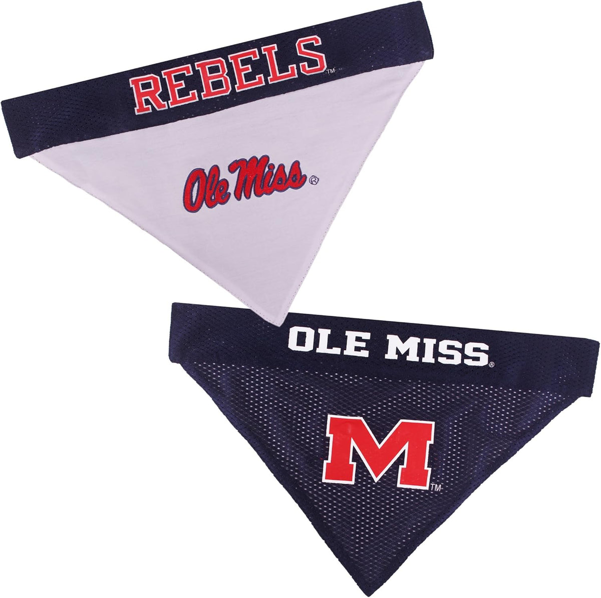 Pets First Collegiate Pet Accessories, Reversible Bandana, Mississippi Ole Miss Rebels