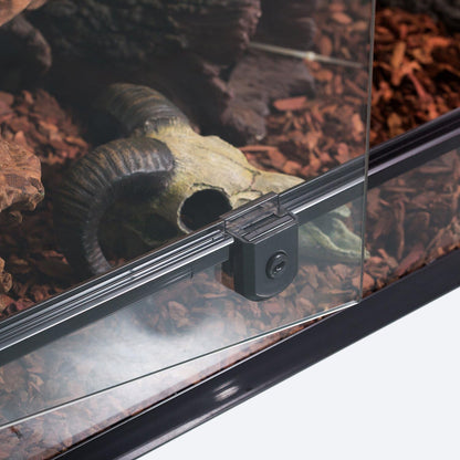REPTI ZOO 50 Gallon Reptile Glass Terrarium Tank Double Hinge Door with Screen Ventilation Large