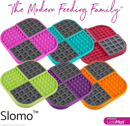 LickiMat Slomo, Cat Slow Feeder Lick Mat, Boredom Anxiety Reducer; Perfect for Food, Treats