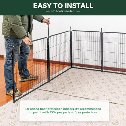 FXW Rollick Unleashed Dog Playpen for Indoor, Yard, RV Camping, 50 inch 32 Panels for Large Dogs