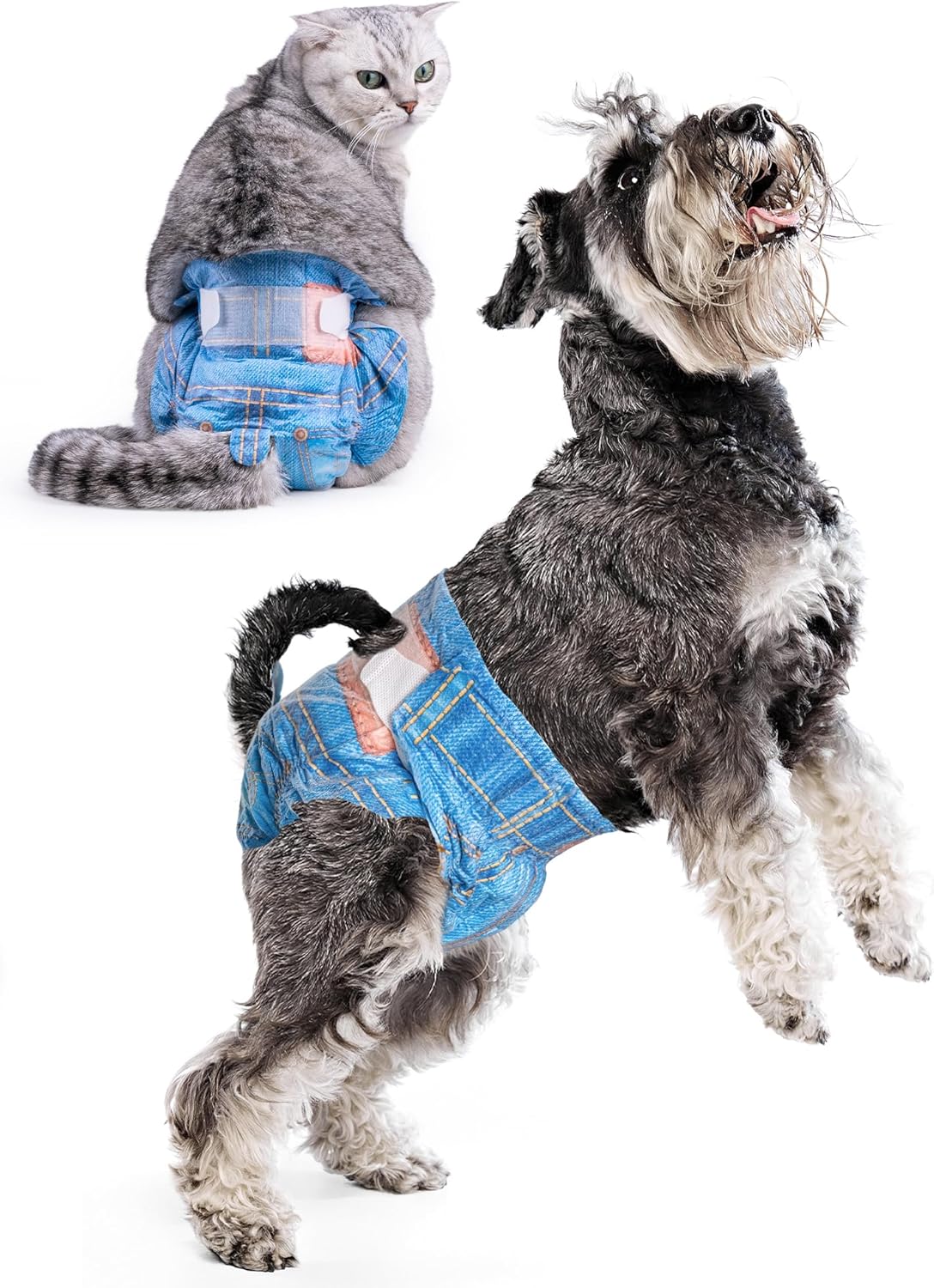 Pet Soft Dog Diapers Female, Disposable Dog Diapers, Cat Diaper for Female Cats, Puppy Diaper 48pcs