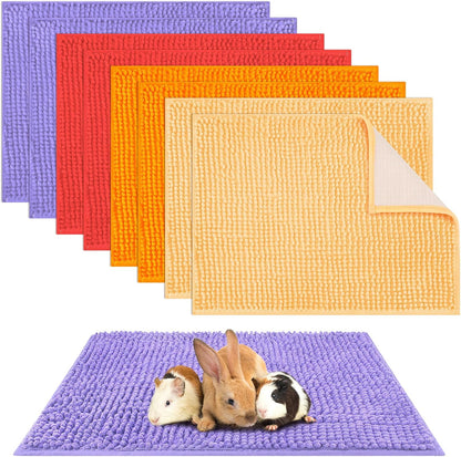 Barydat 8 Pcs Guinea Pig Cage Liner for Guinea Pig Cage Bedding Reusable Rabbit Mat Pad Washable