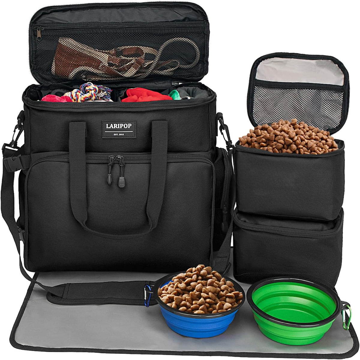 Dog Travel Bag,Weekend Pet Travel Bag Set for Dog and Cat,Airline Approved Tote Multi-Function Dog