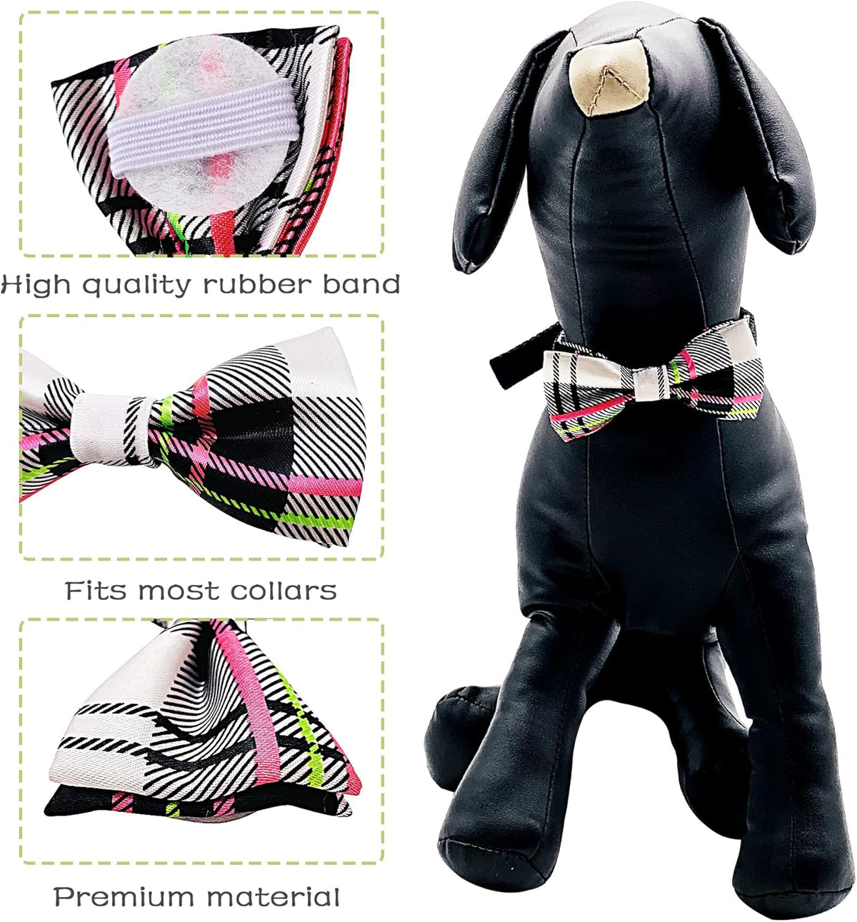 PET SHOW 10 Pack Small Dogs Collar Bowties Attachment Charms for Puppies Cats Embellishment Collars
